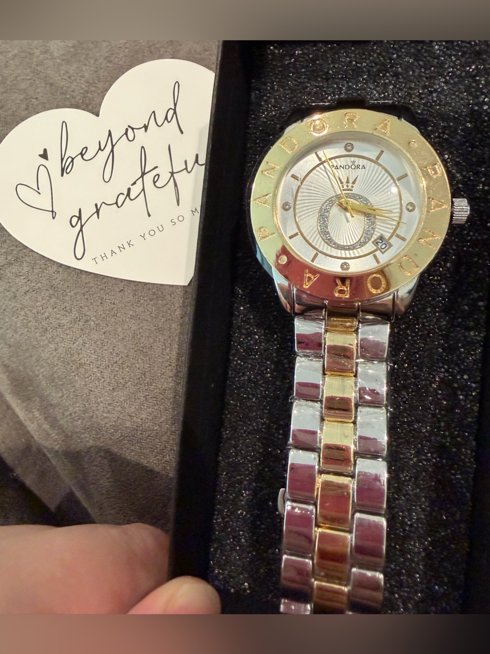 Pandora Two-Tone Silver and Gold Pandora Bracelet Watch